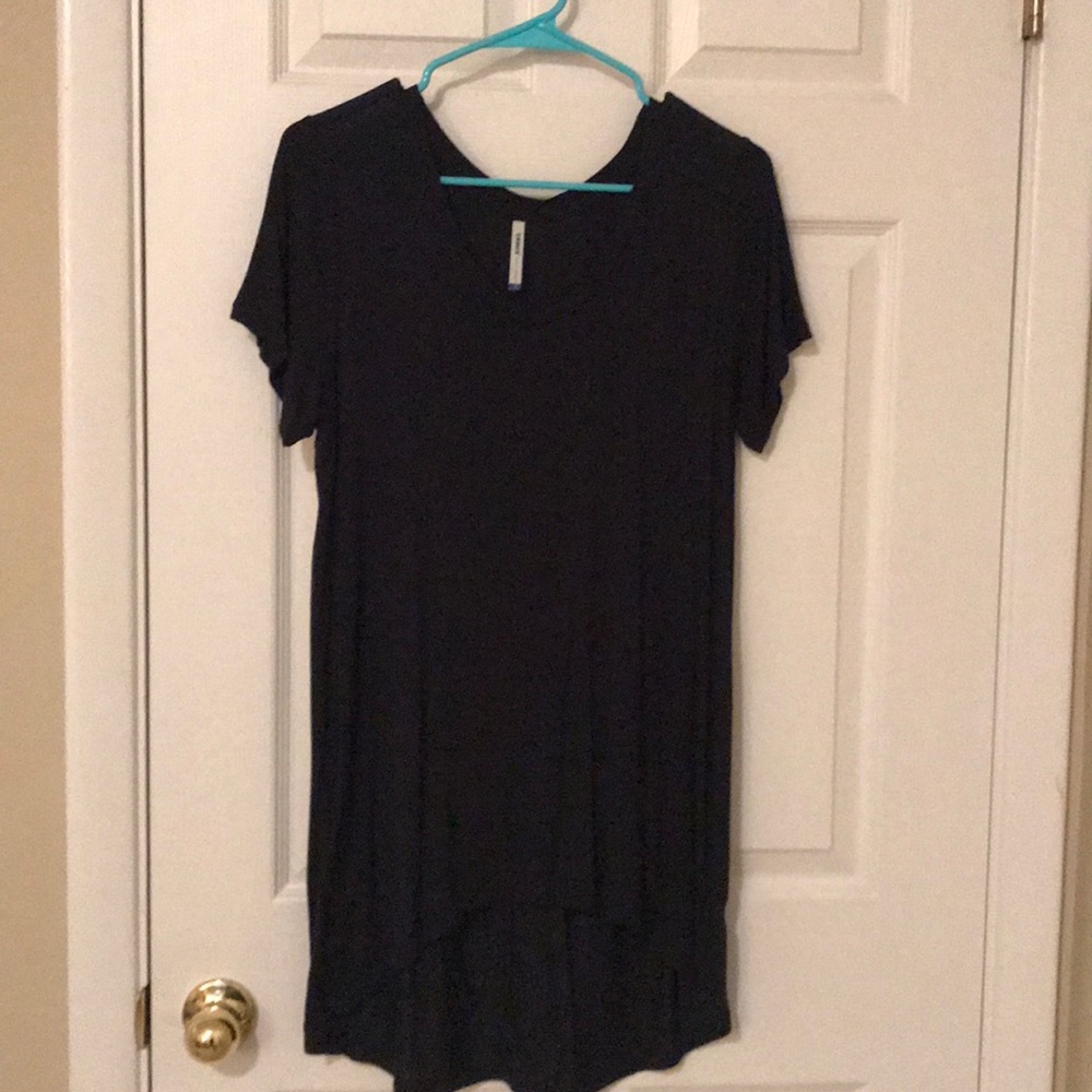 High Low Navy Tee